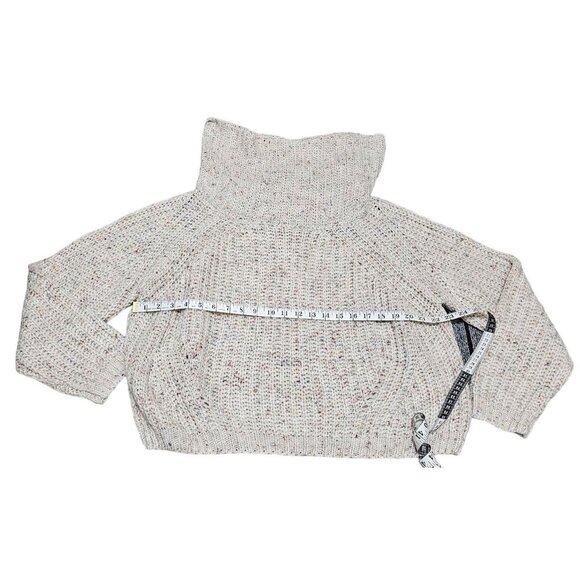 moon and madison chunky cowl neck multicolor confetti long sleeve knit sweater S - Picture 8 of 8